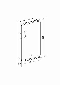Зеркальный шкаф Taliente Cbled TA-CBled-EL4080R 40 купить в интернет-магазине сантехники Sanbest