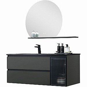 Тумба с раковиной Orans BC-2055-1200L 120 2055120L темно-серая для ванной в интернет-магазине Sanbest