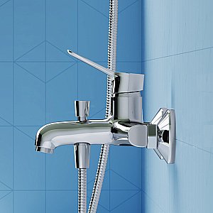 Смеситель для ванны Dorff Optima D2010000 хром купить в интернет-магазине сантехники Sanbest