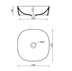 Раковина накладная Artceram Ghost 42 GHL001 01 58 mosaico platino*0 платина купить в интернет-магазине Sanbest
