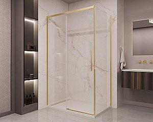 Душевой уголок Vincea Stella 120х90 VSR-1ST9012CLG стекло прозрачное/профиль брашированное золото купить в интернет-магазине Sanbest