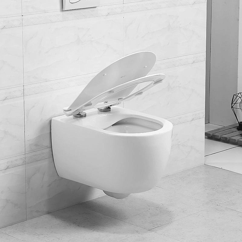 Унитаз подвесной Art&Max BOLOGNA AM211CHR/AM211SC белый, с сиденьем микролифт, безободковый купить в интернет-магазине Sanbest