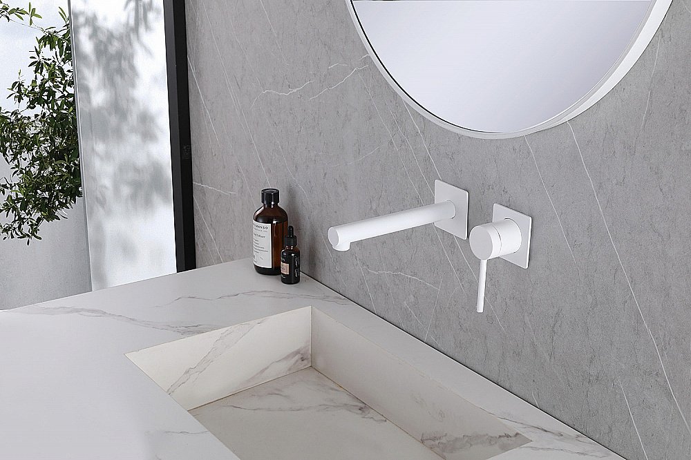 Смеситель для раковины Abber EMOTION AF8812W белый купить в интернет-магазине сантехники Sanbest