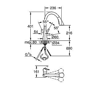 Смеситель для кухни Grohe Zedra 2019 32294DC2 купить в интернет-магазине сантехники Sanbest