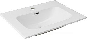 Тумба с раковиной Aquanet Алвита new 60 344132+330429 белая  матовая для ванной в интернет-магазине Sanbest