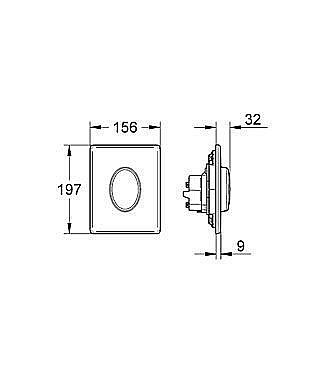 Панель смыва для унитаза Grohe Skate Air 38564SH0 купить в интернет-магазине сантехники Sanbest