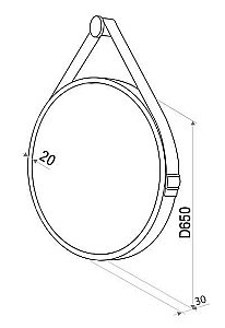 Зеркало Континент Millenium Black ЗЛП969 65x65 в ванную от интернет-магазине сантехники Sanbest
