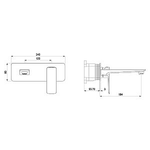 Смеситель для раковины Oliveeka D OL-869003-CR хром купить в интернет-магазине сантехники Sanbest