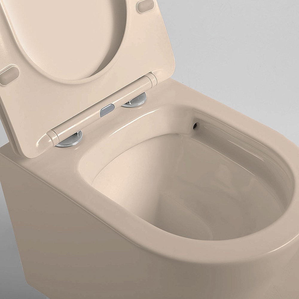 Унитаз Vincea Piatti VT1-11SMC безободковый, с крышкой микролифт, капучино матовый купить в интернет-магазине Sanbest