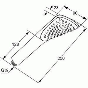 Душевая лейка Kludi Fizz 6760039-00 черный купить в интернет-магазине сантехники Sanbest