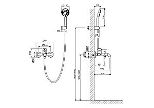 Смеситель для ванны Aquatek Европа AQ1349MB черный матовый купить в интернет-магазине сантехники Sanbest