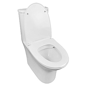 Унитаз моноблок Azario Sente AZ-8614 белый, безободковый, с крышкой микролифт купить в интернет-магазине Sanbest