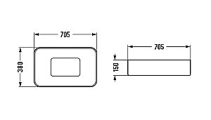 Раковина накладная WeltWasser WW ELBACH 78575-70 MT-BL 70,5 черная матовая купить в интернет-магазине Sanbest
