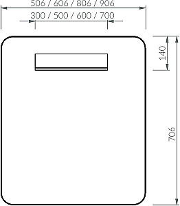 Зеркало LED Ravak STRIP I  X000001565 50x70 белое в ванную от интернет-магазине сантехники Sanbest