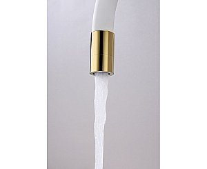 Смеситель для кухни Paulmark Salix Sa213419-Gw золото/белый купить в интернет-магазине сантехники Sanbest