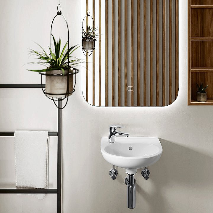 Смеситель для раковины Villeroy&Boch O.novo Start TVW10514111061 хром купить в интернет-магазине сантехники Sanbest