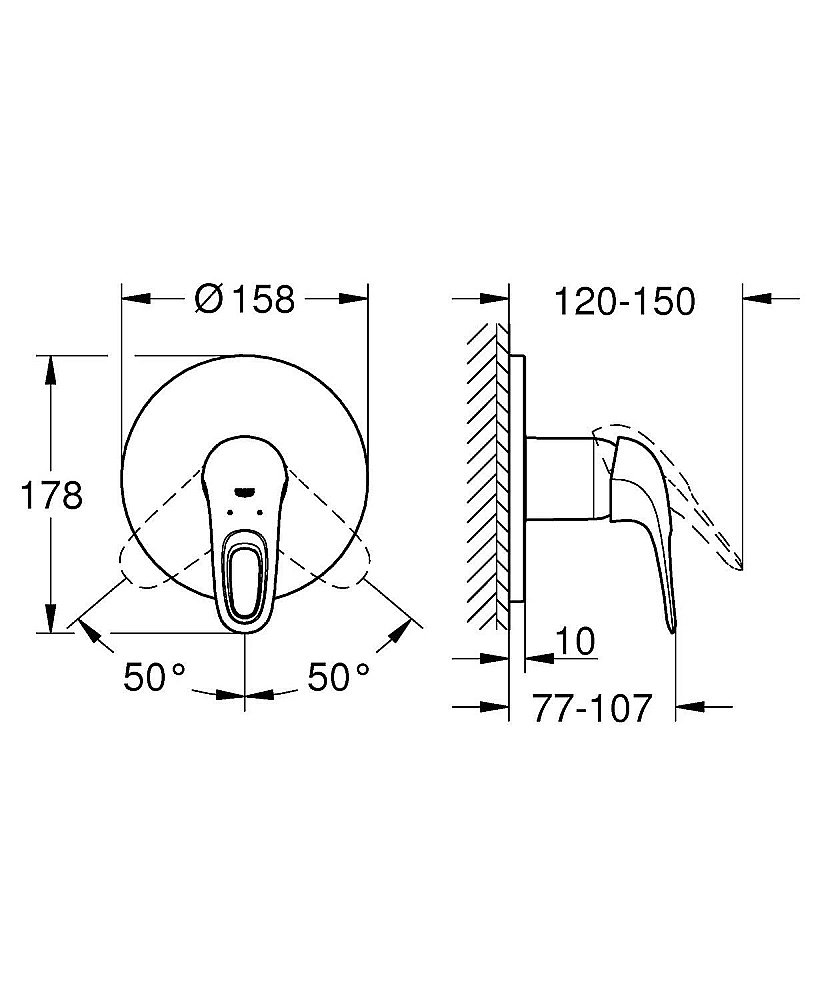 Смеситель для душа Grohe Essence 24057001 купить в интернет-магазине сантехники Sanbest