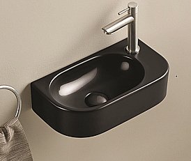 Раковина подвесная CeramaLux N 40 78204 черная матовая купить в интернет-магазине Sanbest