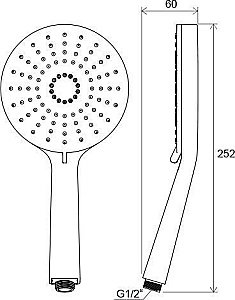 Душевая лейка Ravak Flat XXL 961.00 купить в интернет-магазине сантехники Sanbest