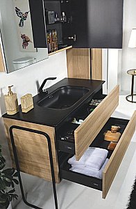 Зеркальный шкаф Armadi Art Vallessi дуб светлый фактурный 100 купить в интернет-магазине сантехники Sanbest