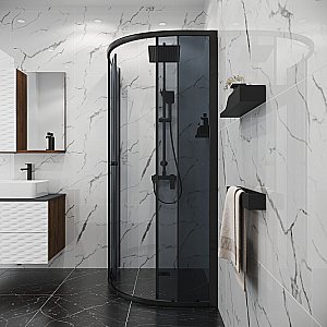 Душевой уголок Niagara Eco NG-1003-14T 80х80 профиль черный/стекло тонированное купить в интернет-магазине Sanbest