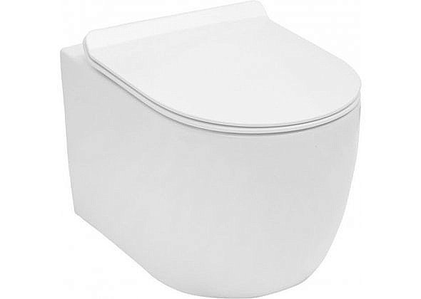 Подвесной унитаз Aquanet Rimless Cetus-W BL-102N-WHT с крышкой микролифт, безободковый купить в интернет-магазине Sanbest