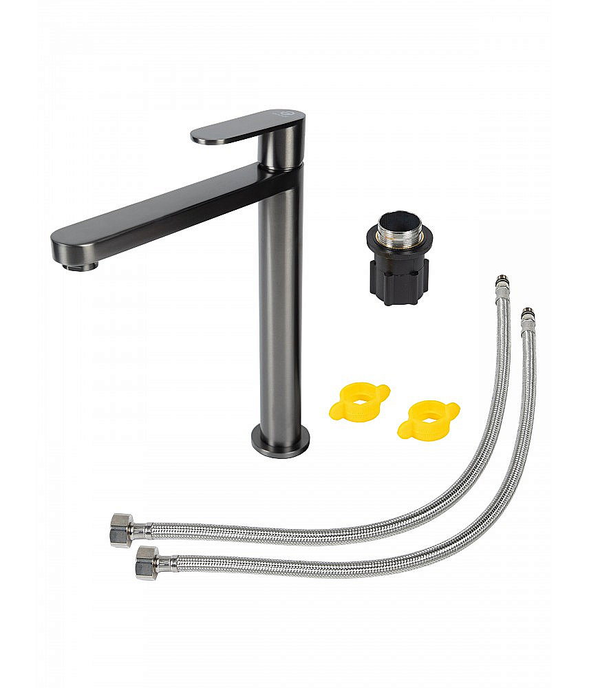 Cмеситель для раковины Agger Sweet A2712155 оружейная сталь матовая купить в интернет-магазине сантехники Sanbest