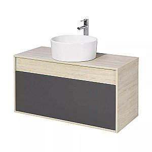 Тумба с раковиной Акватон Лофт Урбан 100 графит\орегон для ванной в интернет-магазине Sanbest