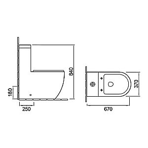 Унитаз моноблок SantiLine SL-5011 безободковый, с крышкой микролифт купить в интернет-магазине Sanbest