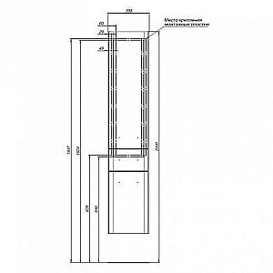 Шкаф-пенал для ванной Aquanet Виченца 36 для ванной в интернет-магазине сантехники Sanbest