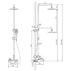 Душевая система Lemark Bellario LM6862C купить в интернет-магазине сантехники Sanbest