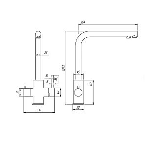 Смеситель для кухни PAINI Norda NRPW6433VEB90 никель купить в интернет-магазине сантехники Sanbest