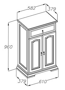 Комод Опадирис Риспекто 00-00006523 60 белый матовый для ванной в интернет-магазине сантехники Sanbest