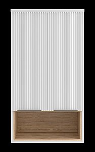 Шкаф подвесной Misty Enfida 60 ENF-08060-011 Белый / Дуб Сонома светлый для ванной в интернет-магазине сантехники Sanbest