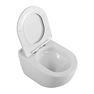 Унитаз подвесной BelBagno Senso-Tor BB017CH-TOR/SC белый, безободковый, с крышкой микролифт, слив-торнадо купить в интернет-магазине Sanbest