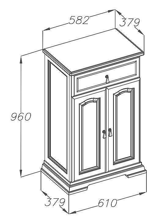 Комод Опадирис Риспекто 00-00006523 60 белый матовый для ванной в интернет-магазине сантехники Sanbest
