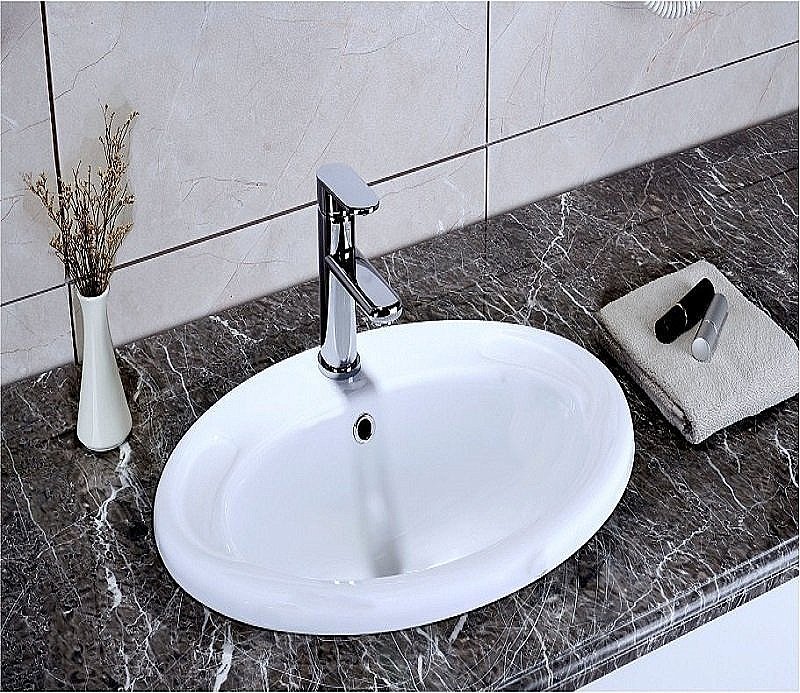 Раковина CeramaLux N 58 3172 белая купить в интернет-магазине Sanbest