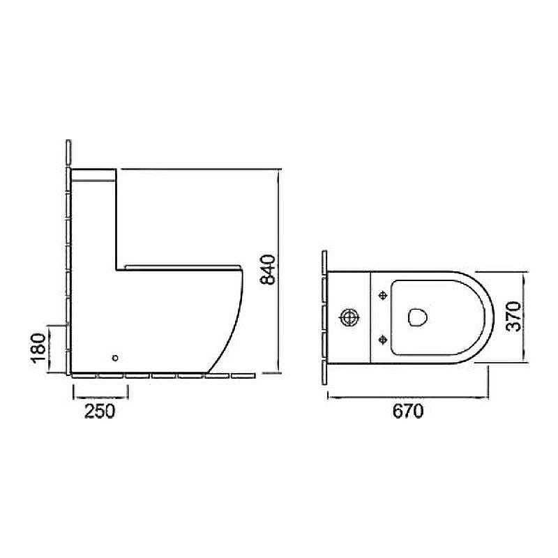 Унитаз моноблок SantiLine SL-5011 безободковый, с крышкой микролифт купить в интернет-магазине Sanbest