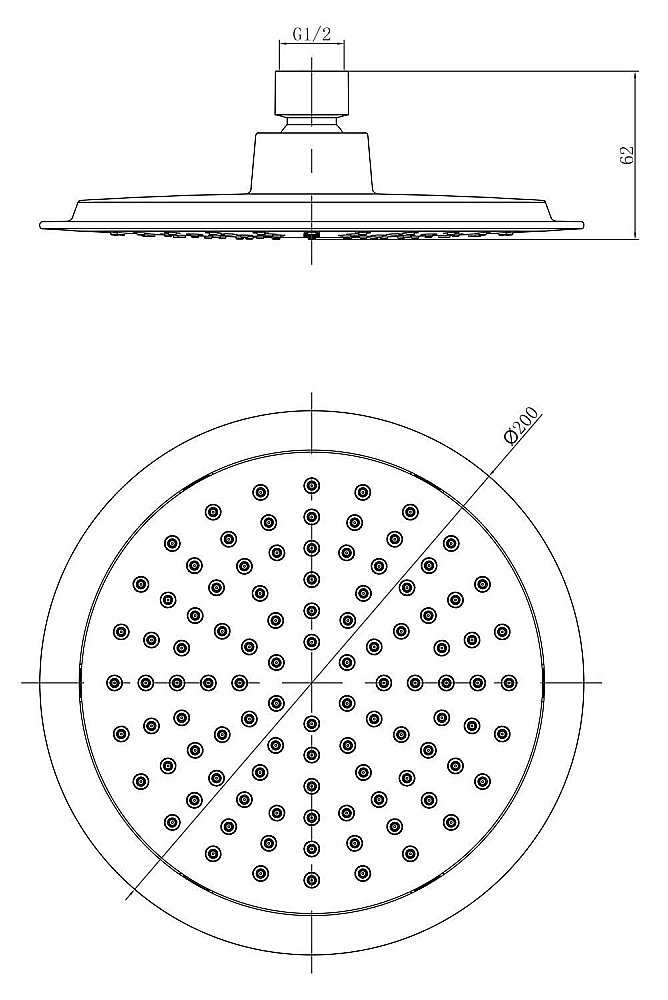 Верхний душ Lemark LM8033C купить в интернет-магазине сантехники Sanbest