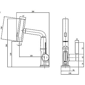 Смеситель для раковины Black&white Sky Day SD3027B черный матовый купить в интернет-магазине сантехники Sanbest