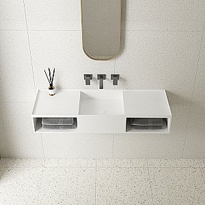 Раковина подвесная Vincea 120 VWB-6S212MW белая матовая купить в интернет-магазине Sanbest