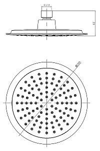 Верхний душ Lemark LM8033C купить в интернет-магазине сантехники Sanbest