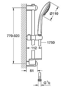 Душевая гарнитура GROHE Euphoria 27227 001 купить в интернет-магазине сантехники Sanbest