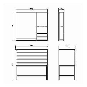 Зеркало со шкафом Comforty Страсбург 00-00006573 90 дуб дымчатый в ванную от интернет-магазине сантехники Sanbest