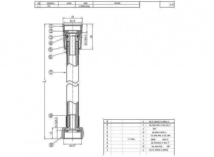 Душевой шланг Bravat P7231N-1-RUS купить в интернет-магазине сантехники Sanbest