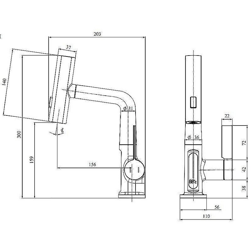 Смеситель для раковины Black&white Sky Day SD3027B черный матовый купить в интернет-магазине сантехники Sanbest