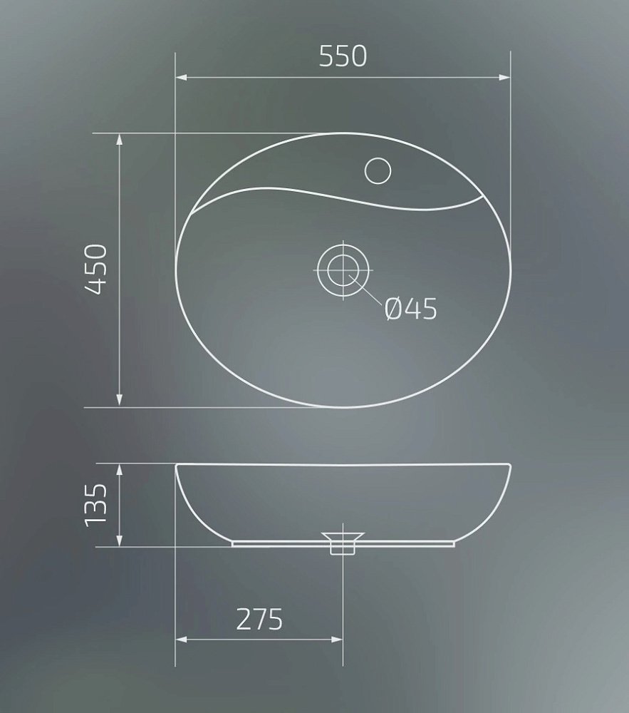 Раковина GID N9088 купить в интернет-магазине Sanbest