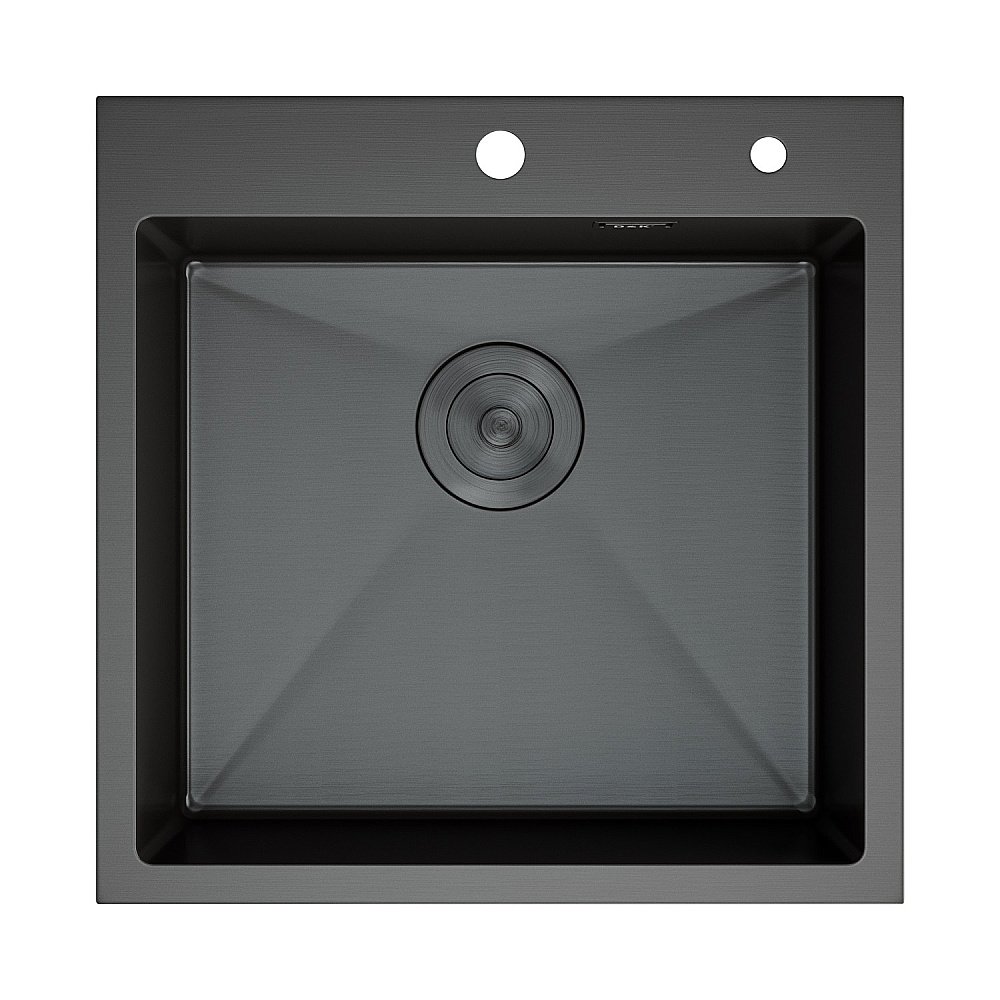Кухонная мойка D&K 50х50 DKS505006 графит купить в интернет-магазине сантехники Sanbest