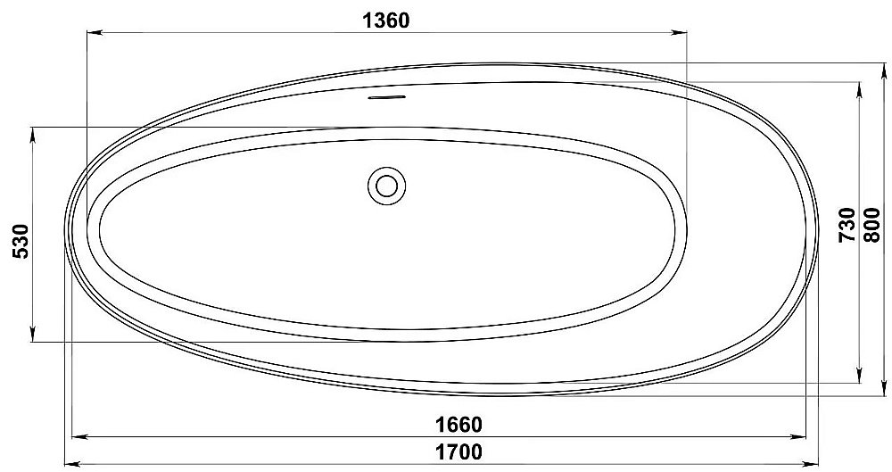Ванна BAS Иннова 170х80 ВА00039 белая купить в интернет-магазине Sanbest