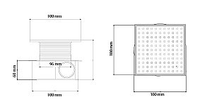 Душевой трап Boheme Smart Design 10 984-10-B черный купить в интернет-магазине Sanbest